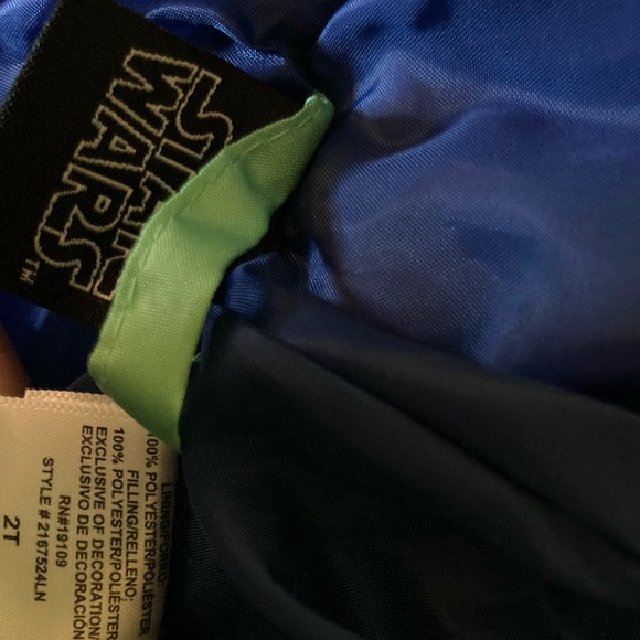 NWT The Mandalorian Green & Blue the Child Hooded Puffer Jacket- Toddler - Picture 2 of 11